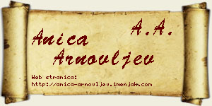 Anica Arnovljev vizit kartica
